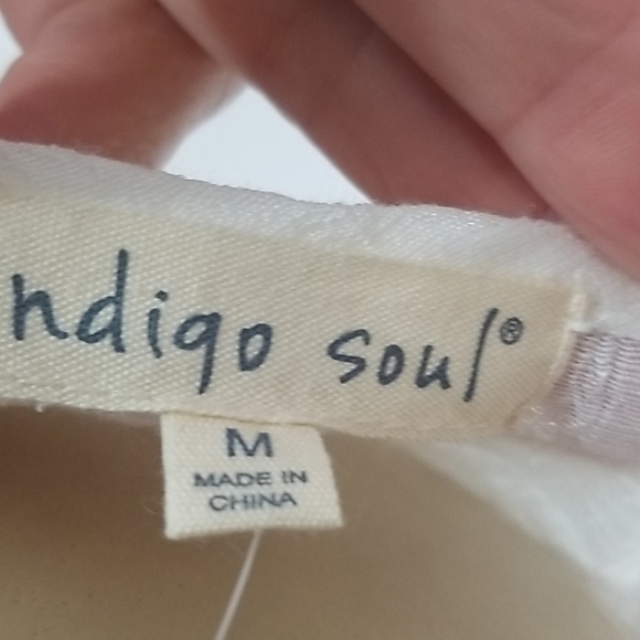 INDIGO SOUL BOHO STYLE FLUTTER SLEEVE WOMENS BLSE - Picture 8 of 8